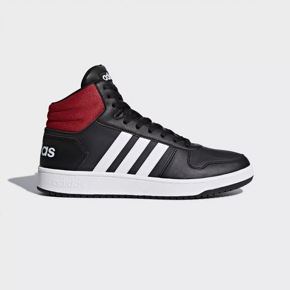 Adidas Hoops 2.0 Mid Tenis De Basketball Negros Para Hombre (MX-60699)